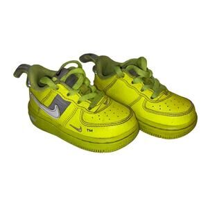 Nike Air Force 1 Shoes LV8 Utility TD Volt Size 5C Sporty Neon Athletic Unique